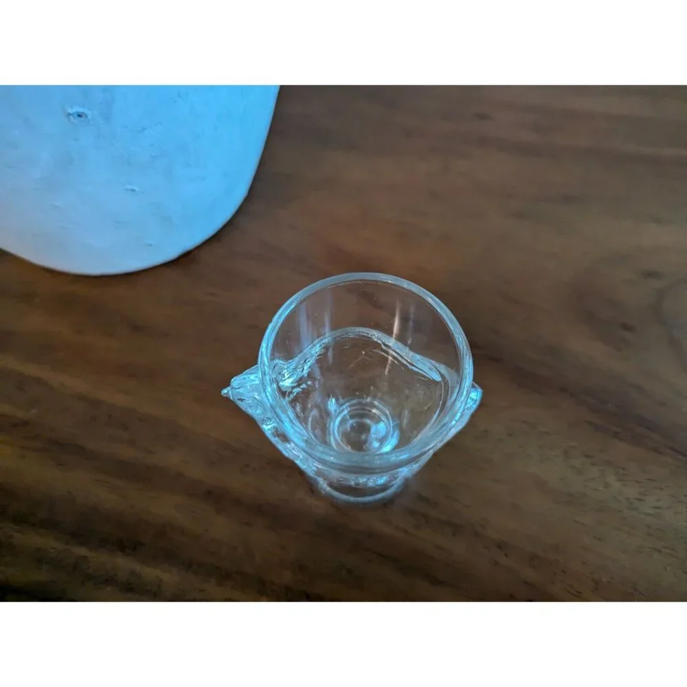 Vintage Glass Hen or Chicken Shaped Egg Cup by Luminarc Made in France